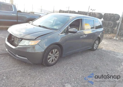 2014 Honda Odyssey Ex-L from USA, damaged, VIN 5FNRL5H65EB012609